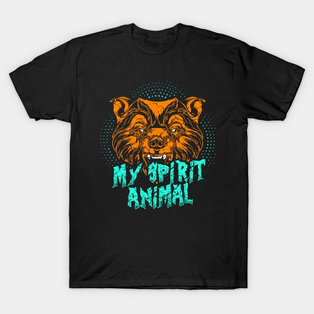 Grizzly - My Spirit Animal T-Shirt by Mila46